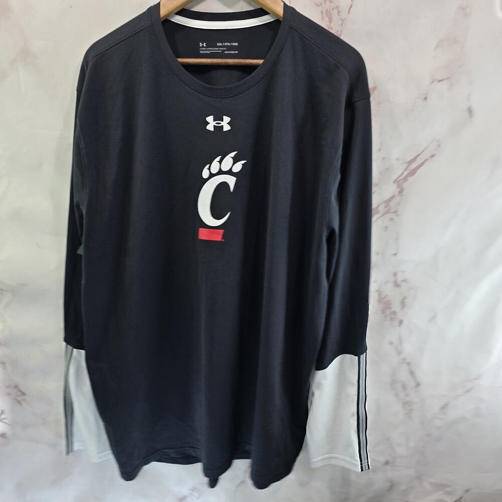 Cincinnati Bearcats Shirt Mens 2XL Long Sleeve Loose Under Armour Heat Gear